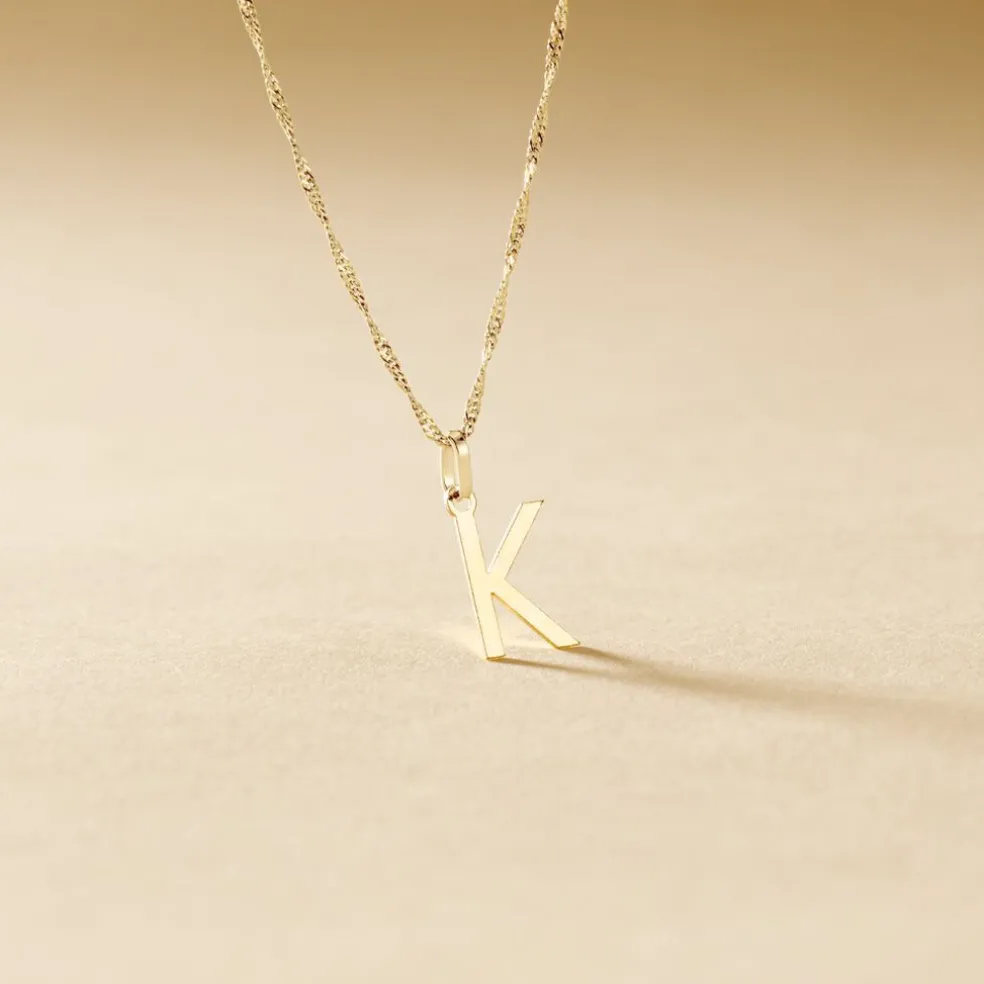 Pendentif Ionia Lettre Or Jaune