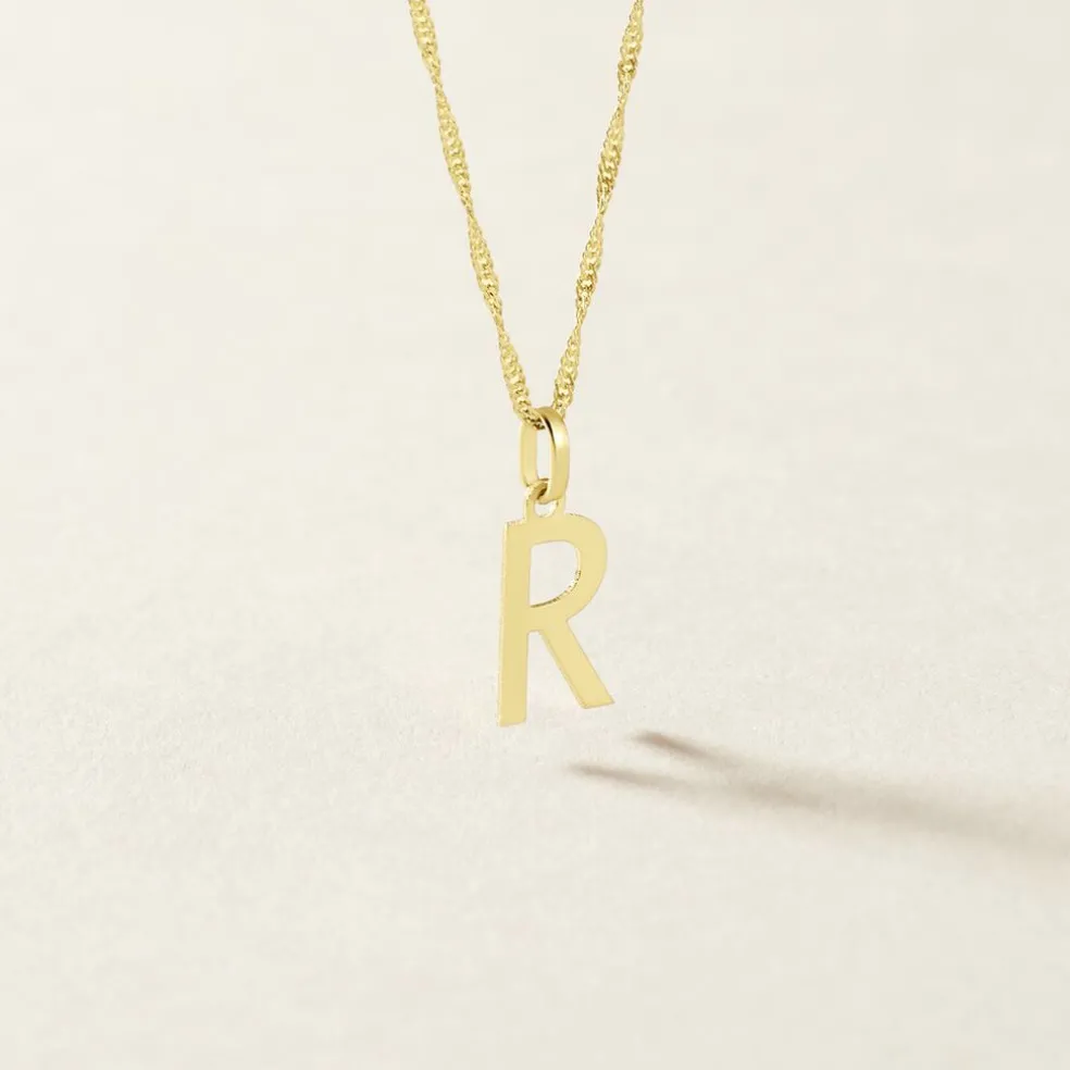 Pendentif Ionia Lettre Or Jaune