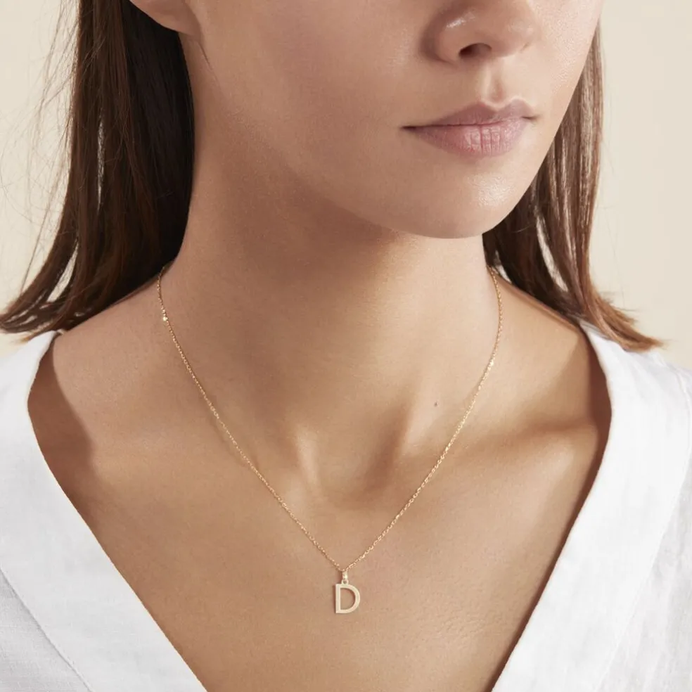 Pendentif Ionia Lettre Or Jaune