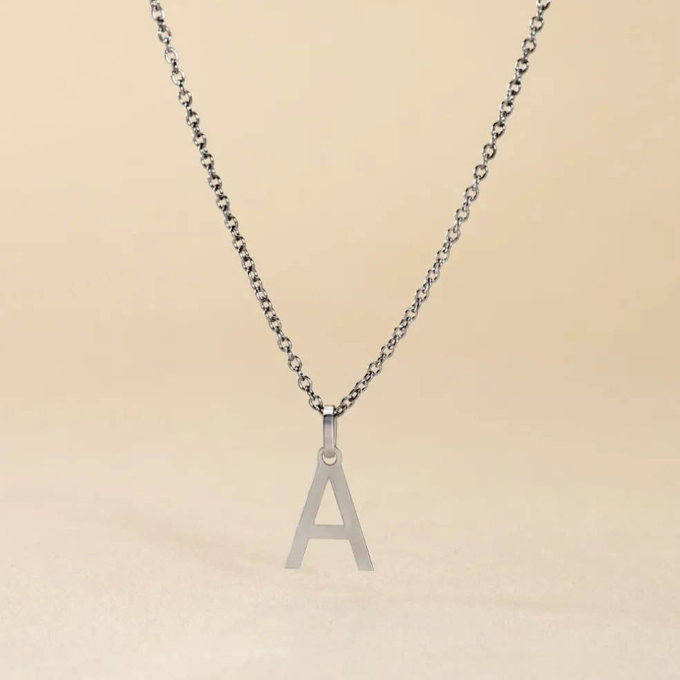 Pendentif Ionia Lettre Or Blanc