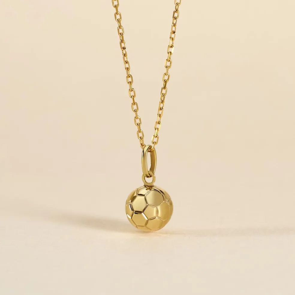 Pendentif Julius Sport Foot Or Jaune