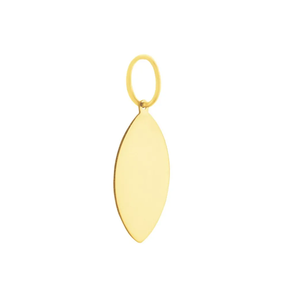 Pendentif Julius Sport Rugby Or Jaune