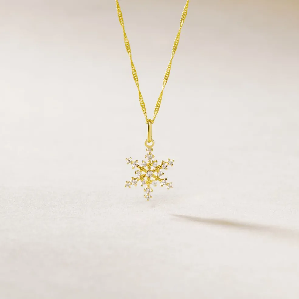 Pendentif Khadya Or Jaune Oxyde De Zirconium
