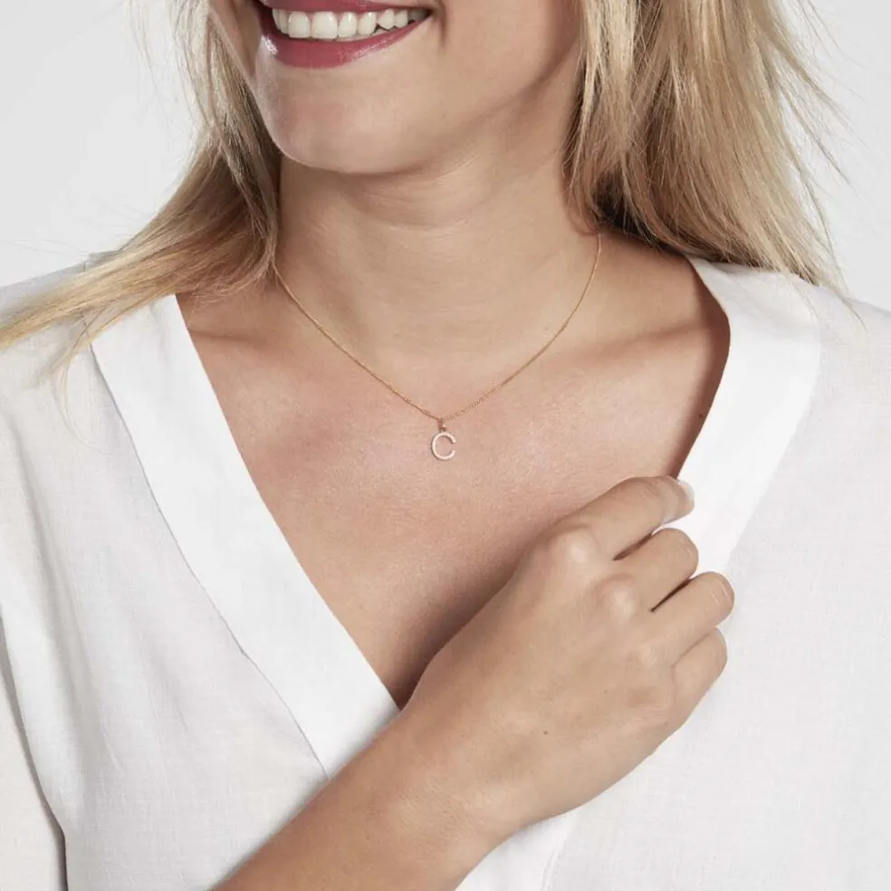 Pendentif Klementine Or Jaune Oxyde De Zirconium