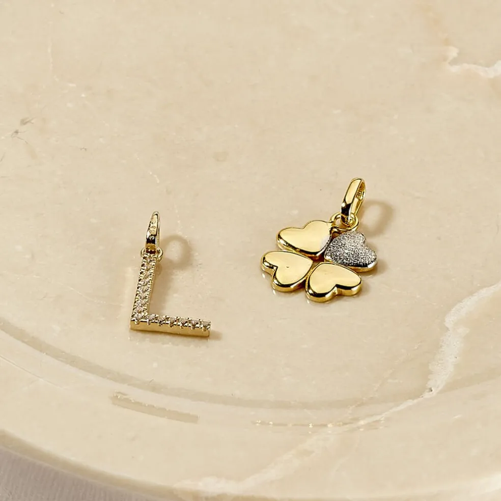 Pendentif Klementine Or Jaune Oxyde De Zirconium