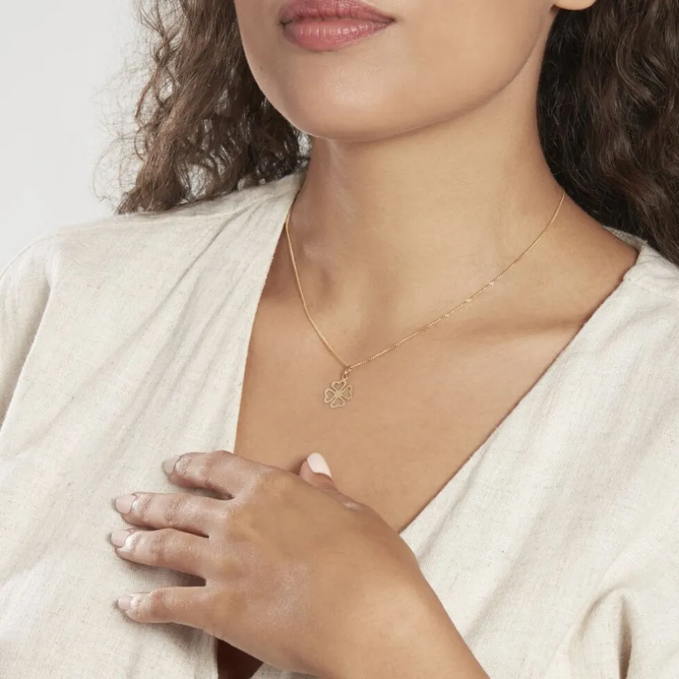 Pendentif Koulmia Trefle Or Jaune