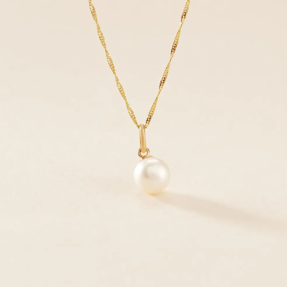 Pendentif Lenonie Or Jaune Perle De Culture