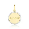 Pendentif Levon Or Jaune Oxyde De Zirconium