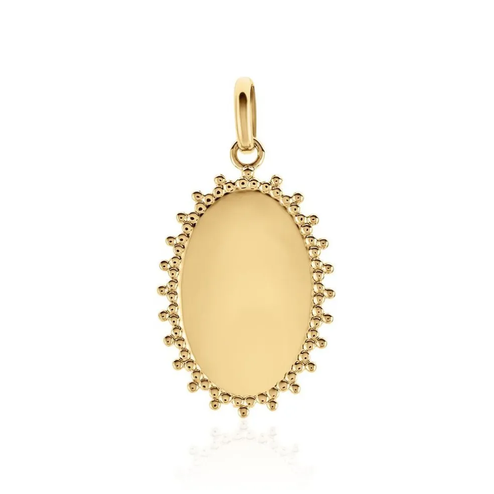 Pendentif Linette Plaque Or Doré