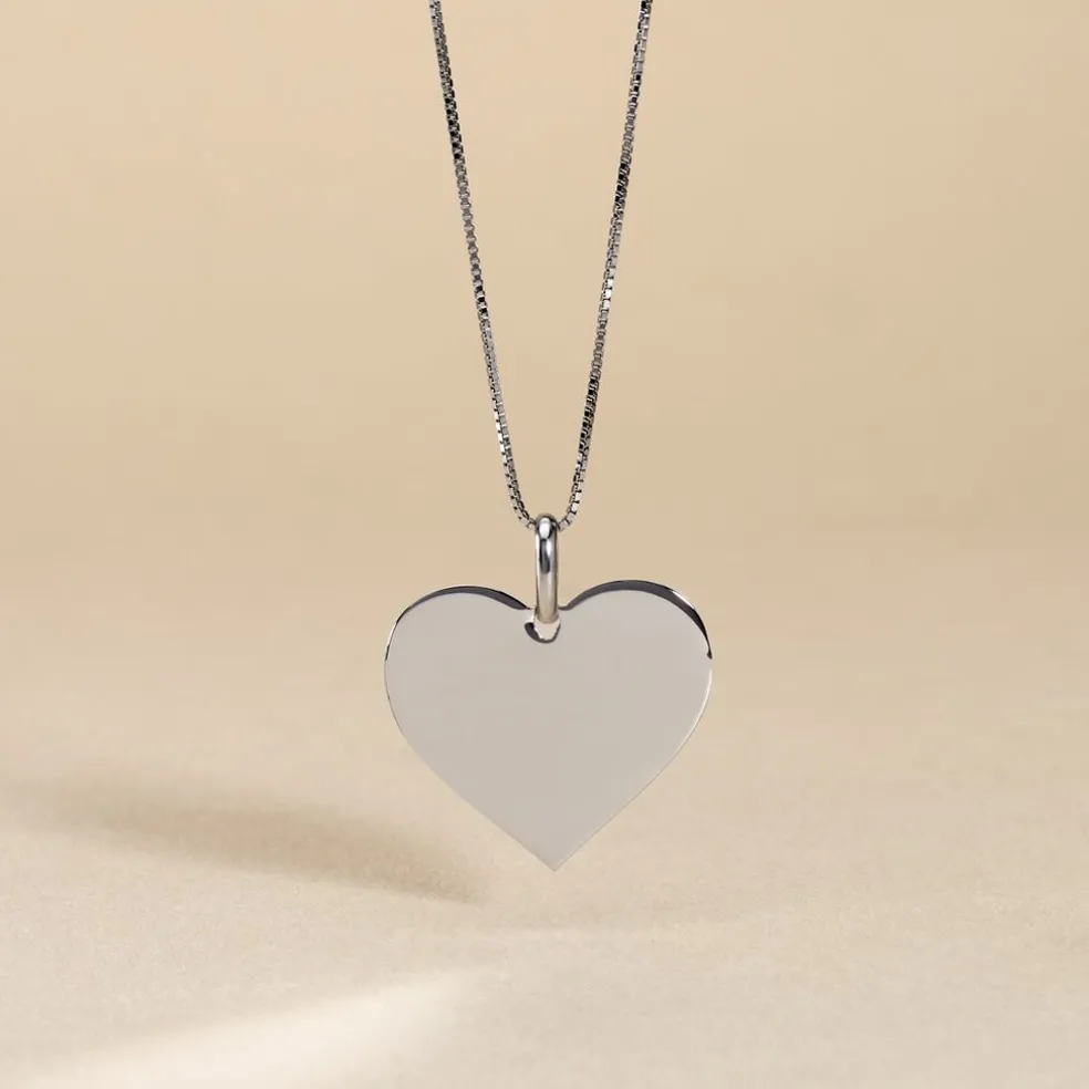 Pendentif Lisa Or Blanc