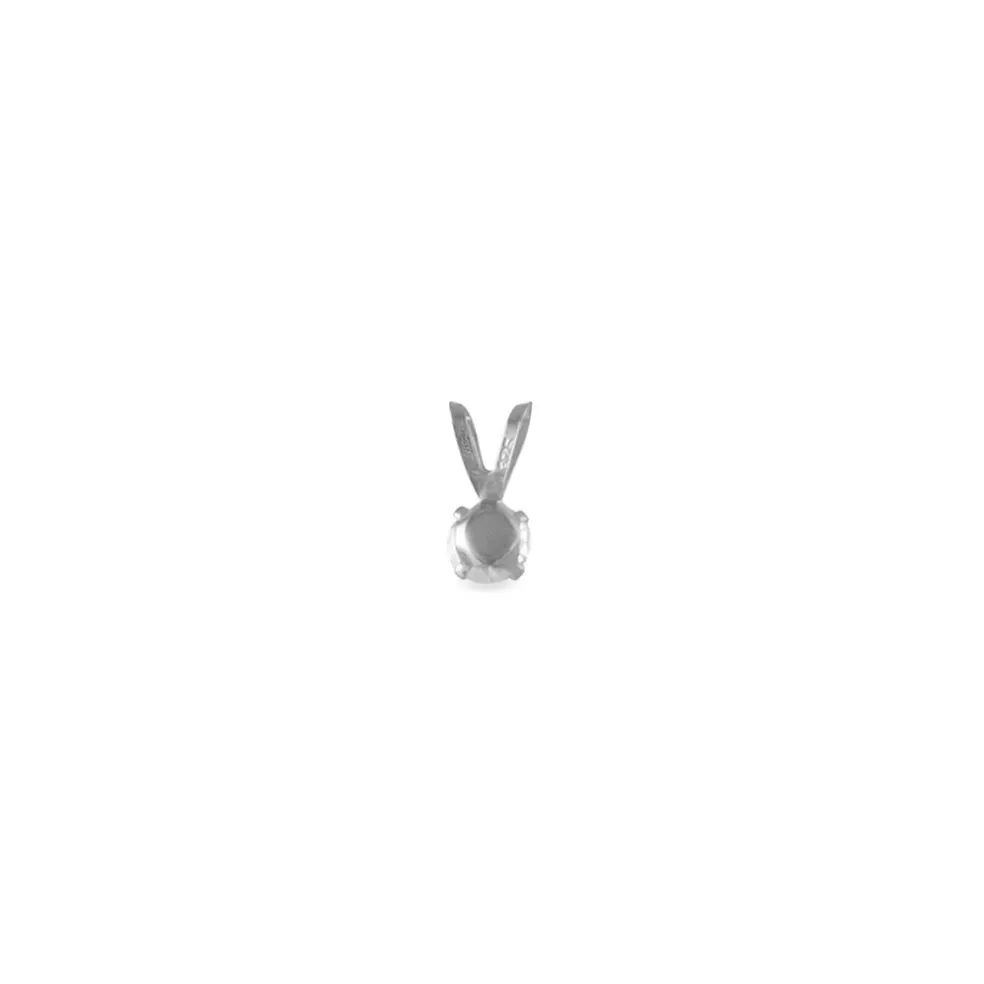 Pendentif Mabila Or Blanc Oxyde De Zirconium
