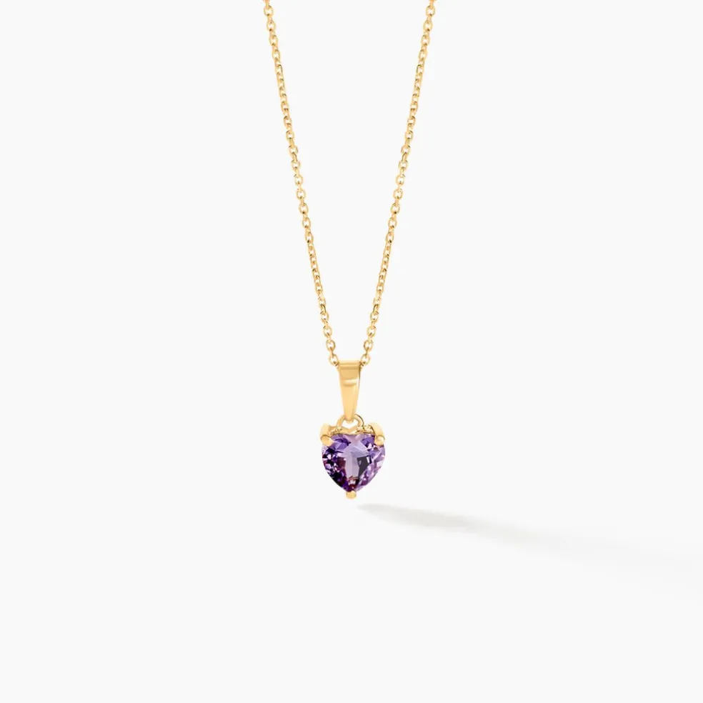 Pendentif Miyah Or Jaune Amethyste