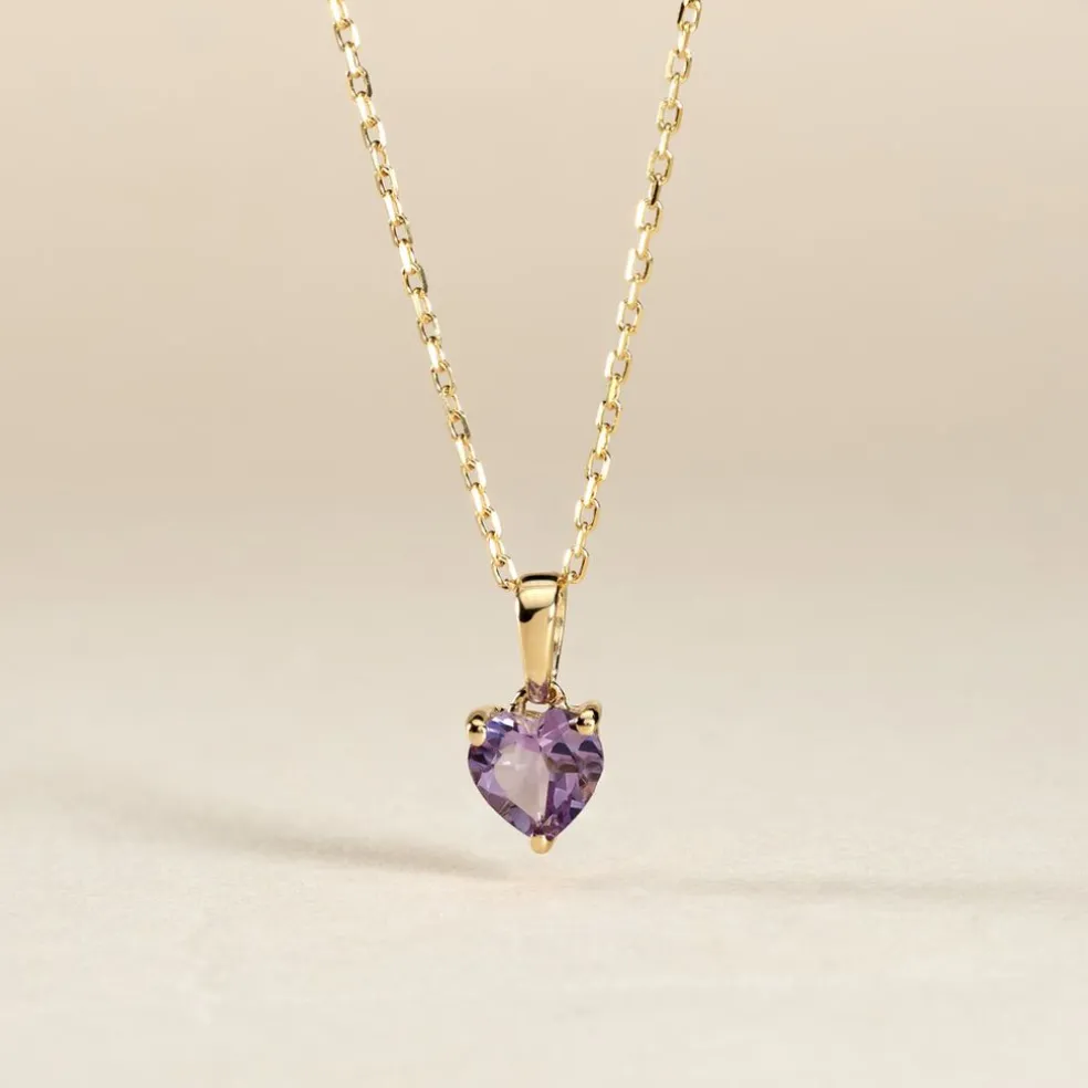Pendentif Miyah Or Jaune Amethyste