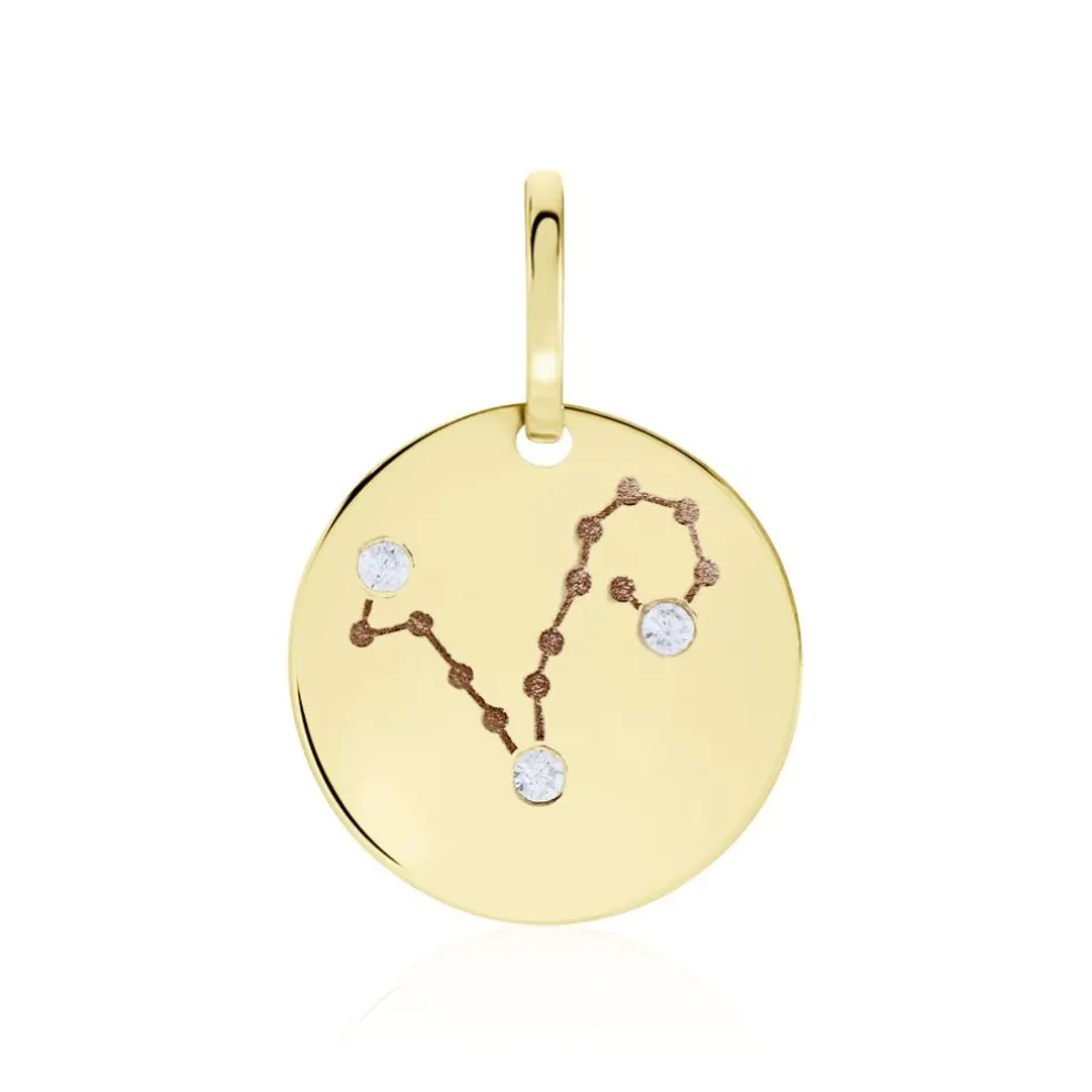 Pendentif Or Jaune Astraea Oxyde De Zirconium