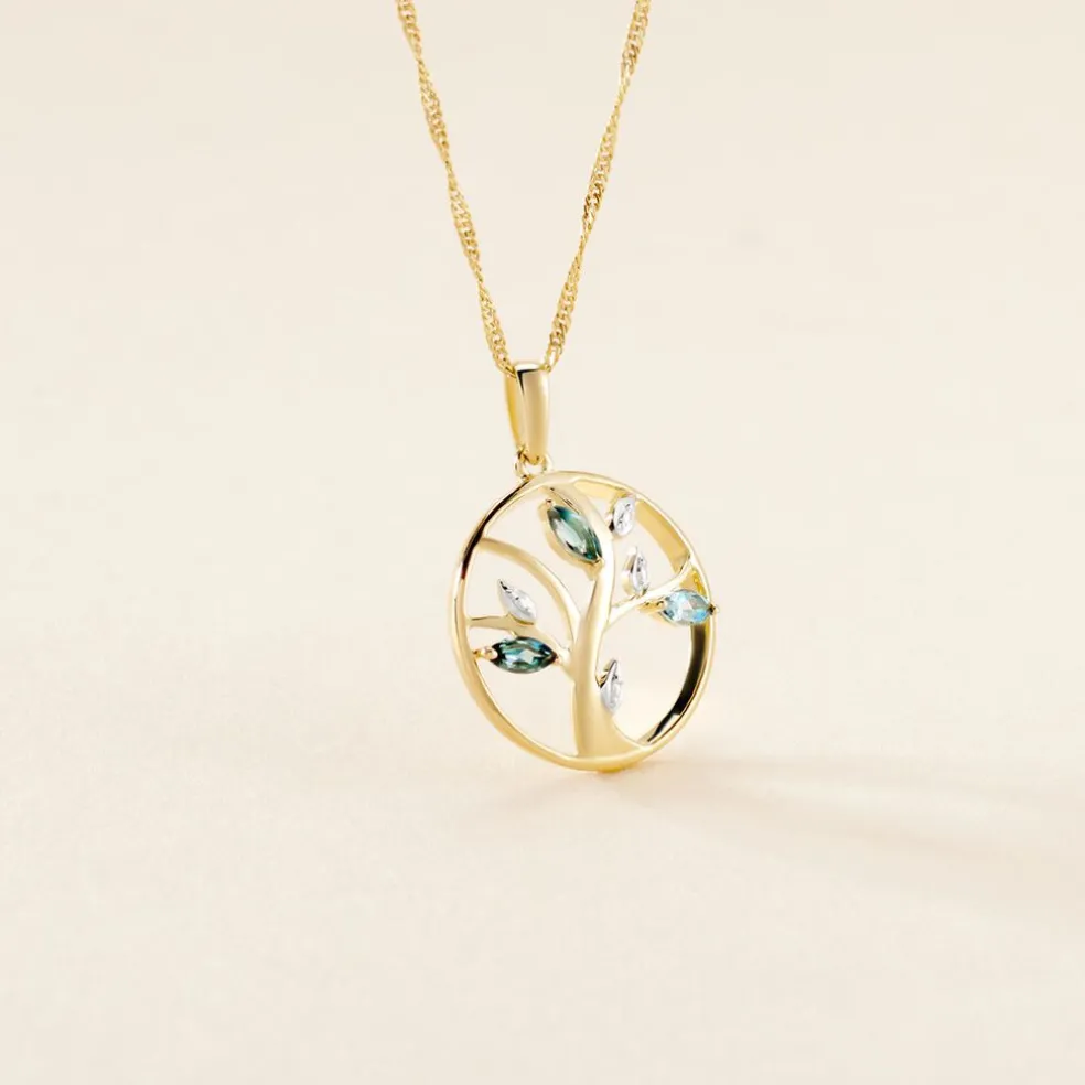 Pendentif Or Jaune Godolieba Topazes