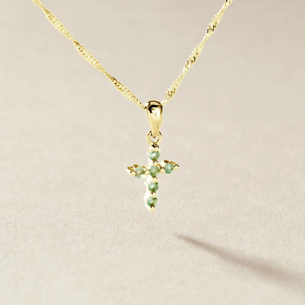 Pendentif Or Jaune Stanley Emeraude