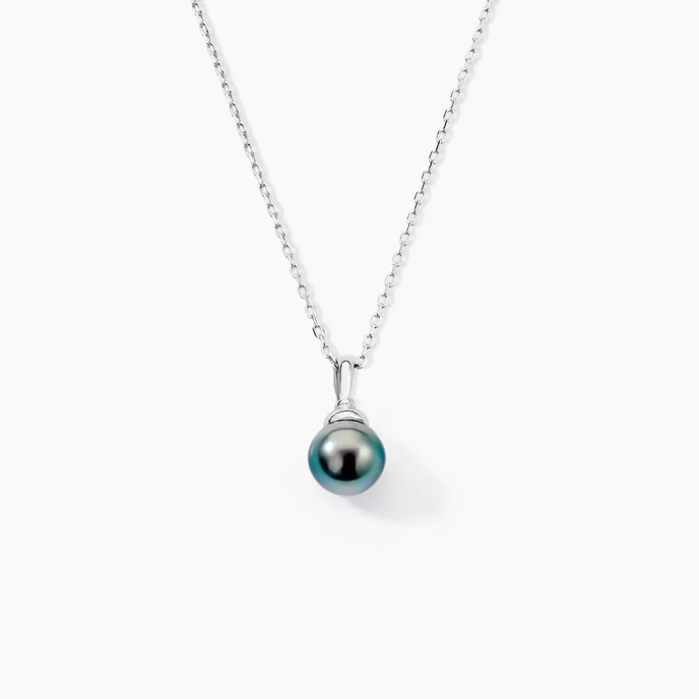 Pendentif Phila Or Blanc Perle De Culture De Tahiti