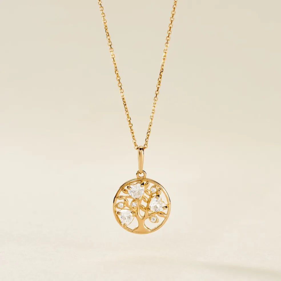 Pendentif Salvalus Or Jaune Oxyde De Zirconium