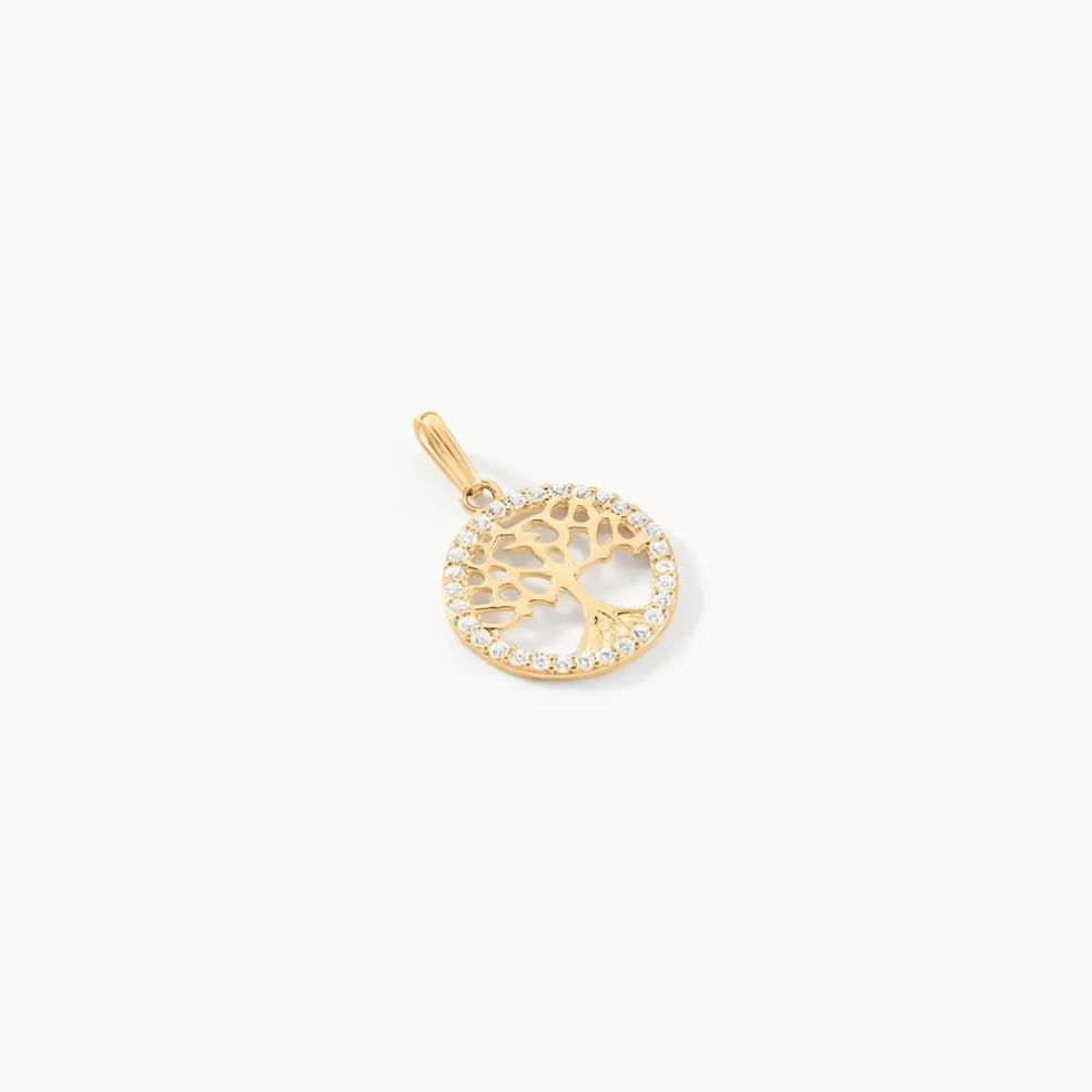 Pendentif Salvy Or Jaune Oxyde De Zirconium