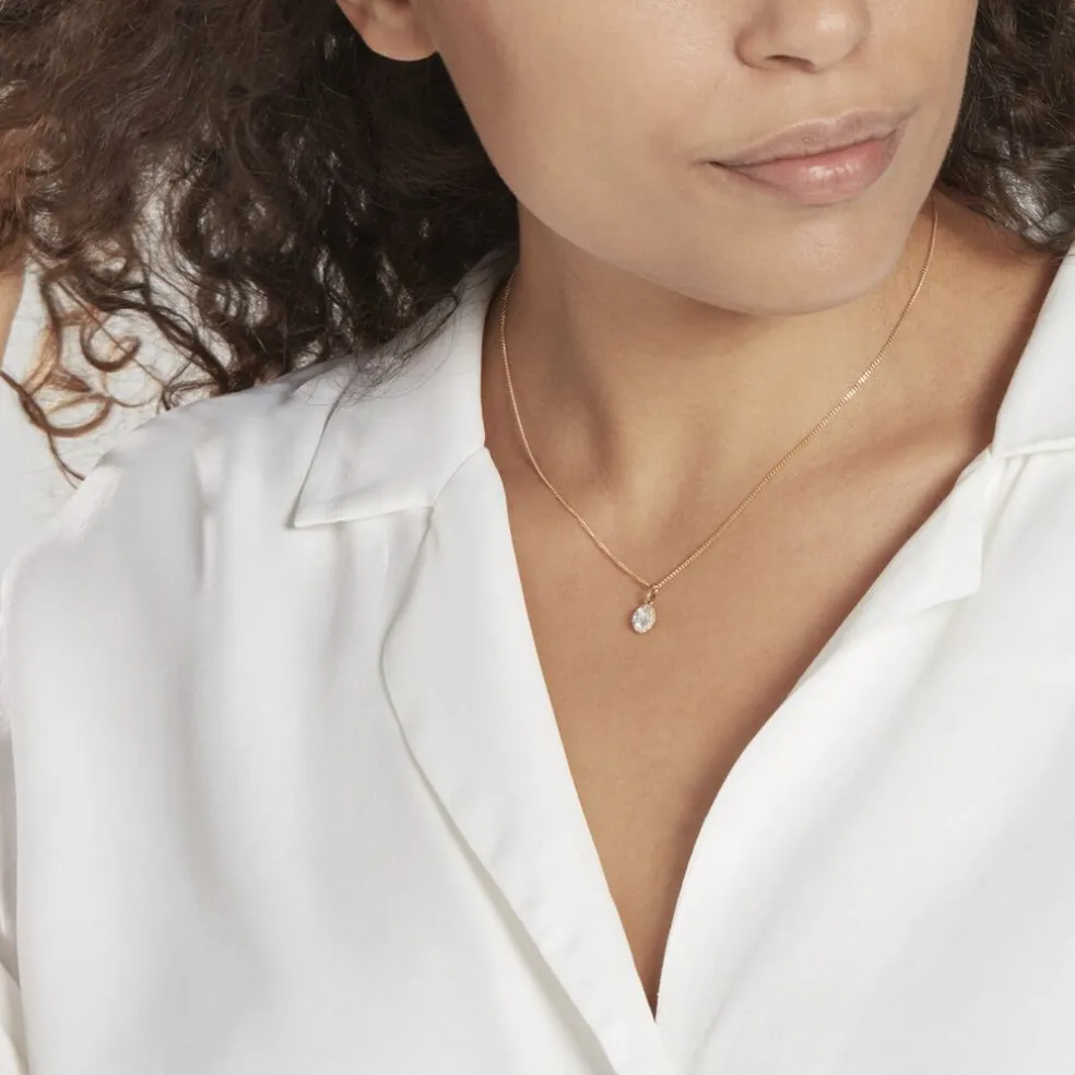 Pendentif Seghira Or Jaune Oxyde De Zirconium