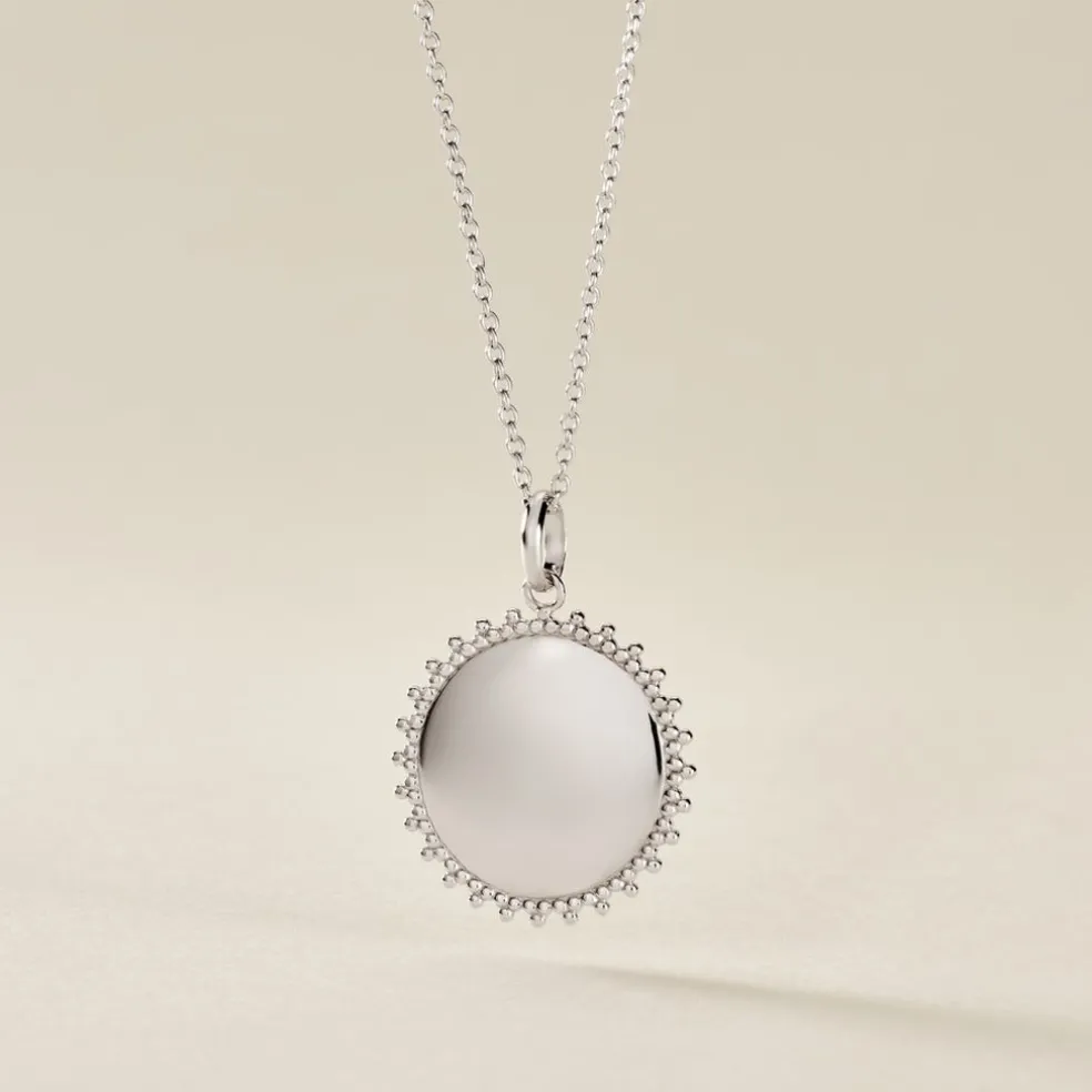 Pendentif Sunny Argent Blanc