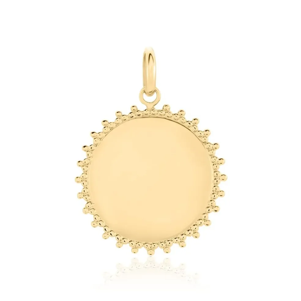 Pendentif Sunny Plaque Or Doré