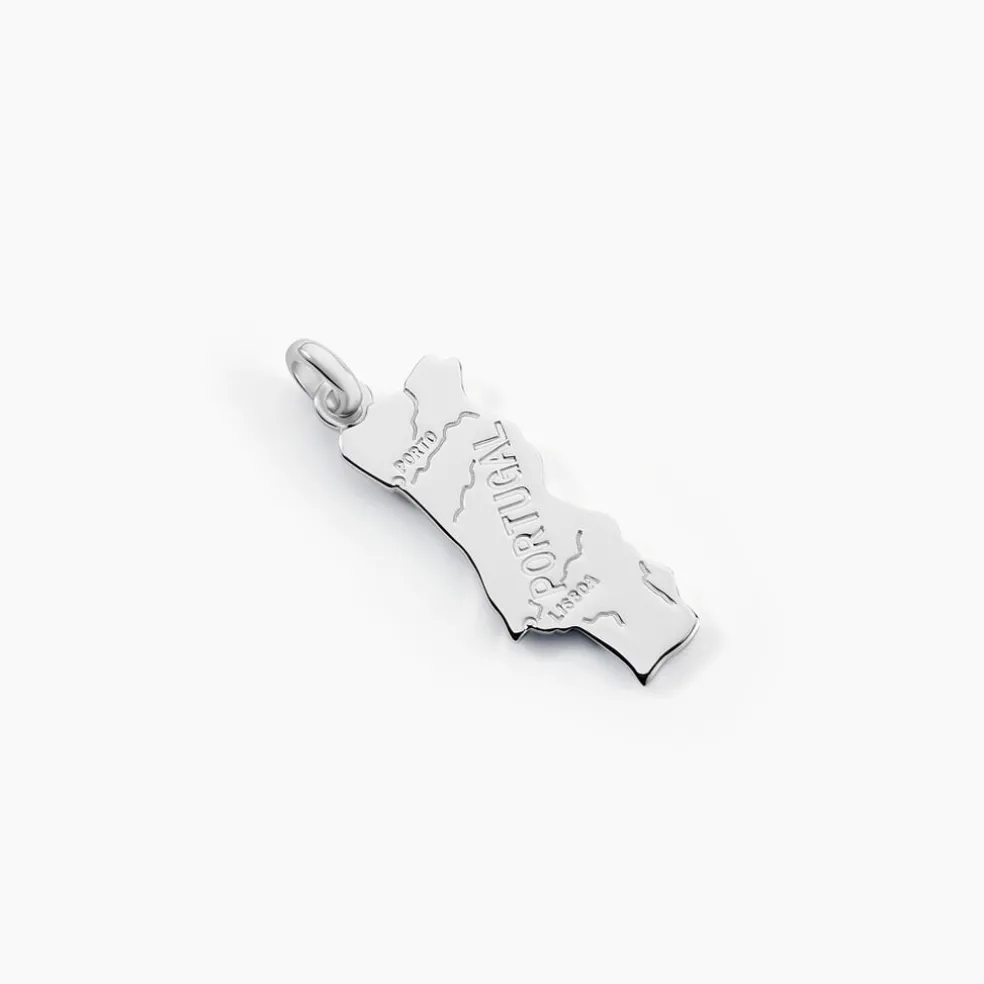 Pendentif Thea Argent Blanc