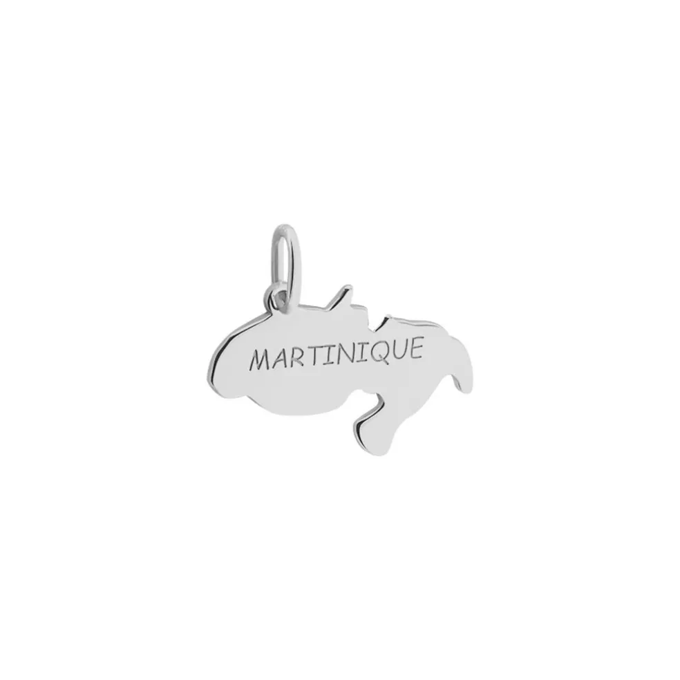 Pendentif Thea Argent Blanc
