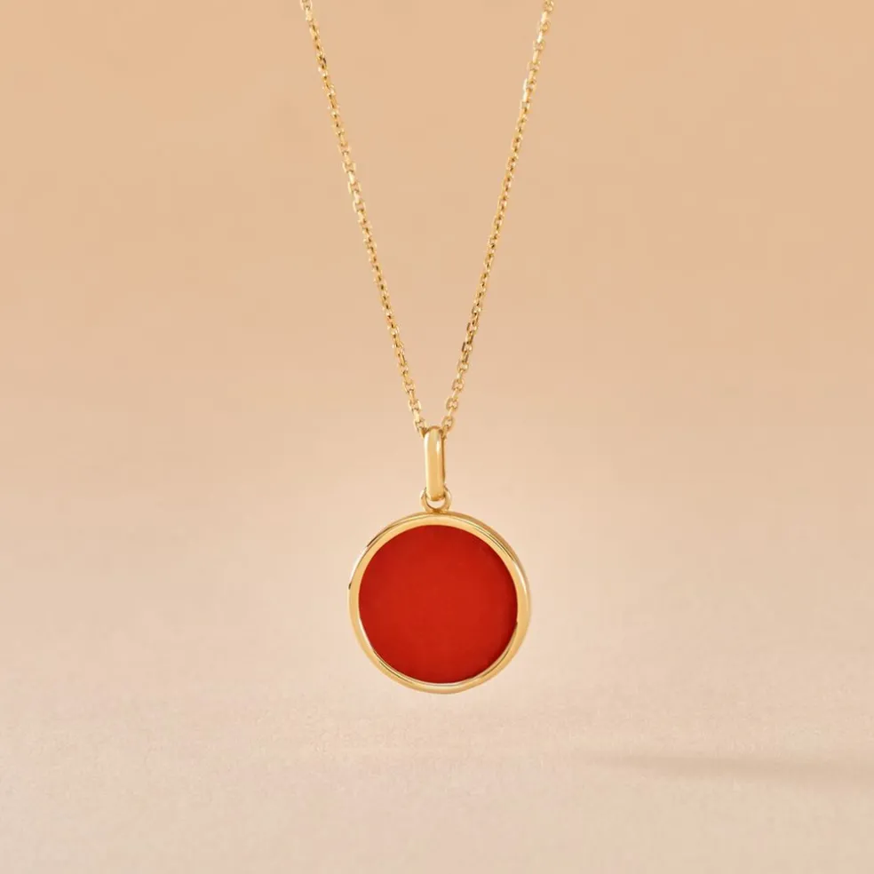 Pendentif Ultane Or Jaune Corail