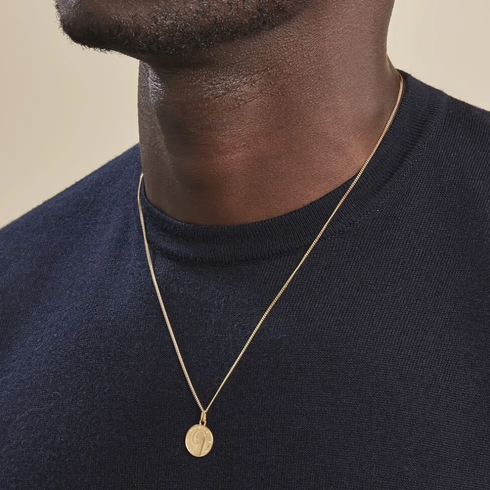 Pendentif Vierge Rond Diamante Or Jaune