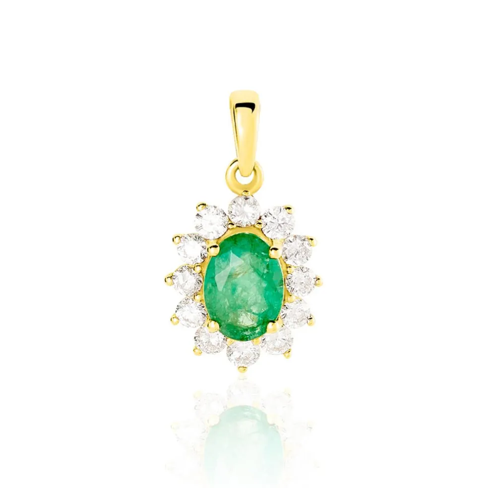 Pendentif Vladimir Or Jaune Rubis Diamants