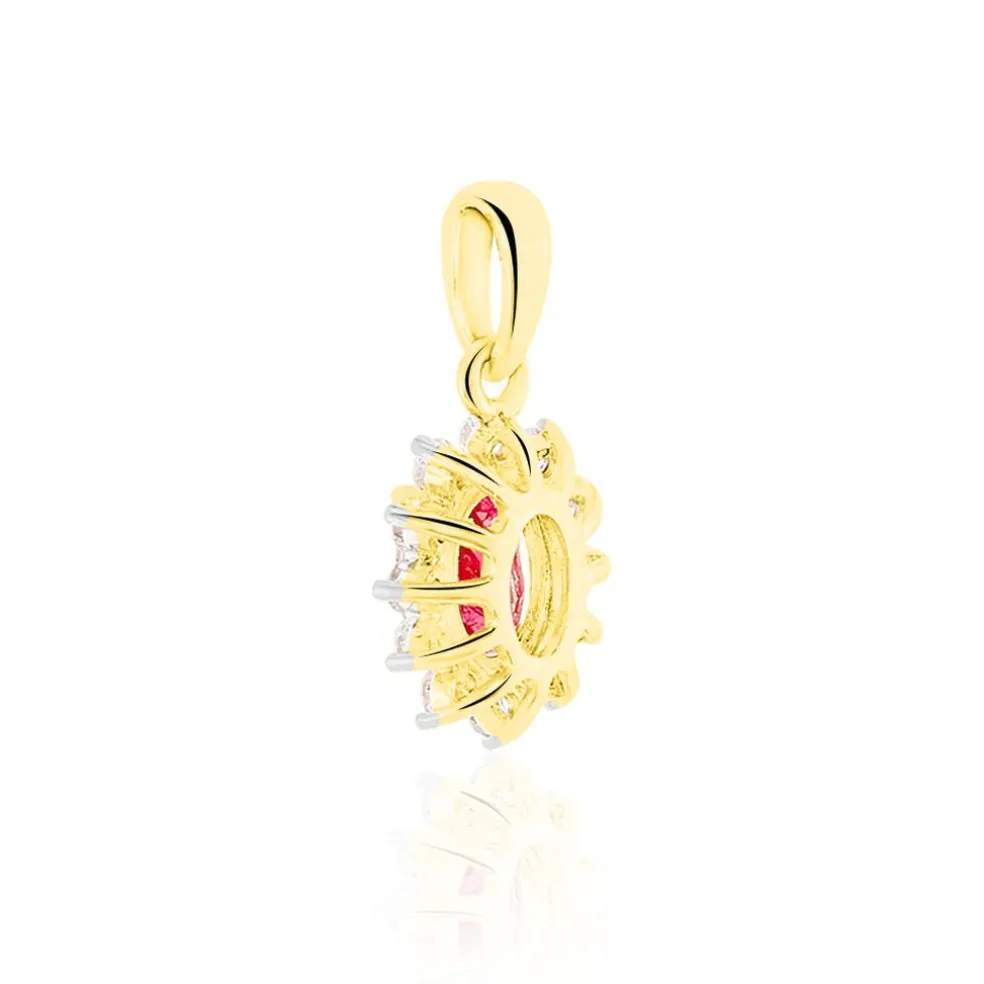 Pendentif Vladimir Or Jaune Rubis Diamants