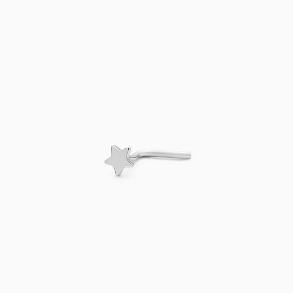 Piercing De Nez Deodate Etoile Or Blanc