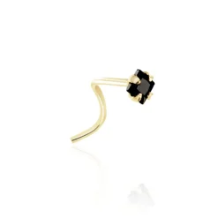 Piercing De Nez Or Jaune Oxyde De Zirconium