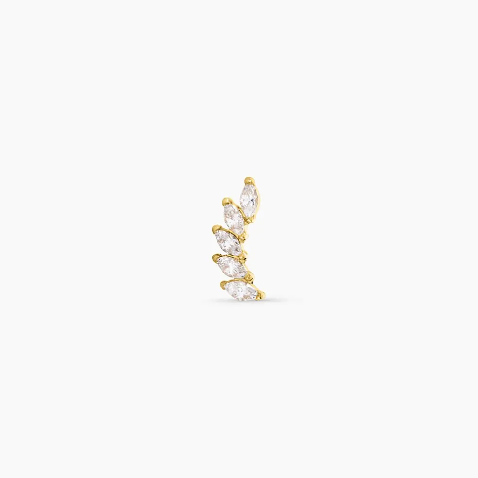 Piercing D'hélix Alicante Acier Jaune Cristal