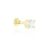 Piercing D'oreille Or Jaune Albizias Oxydes De Zirconium