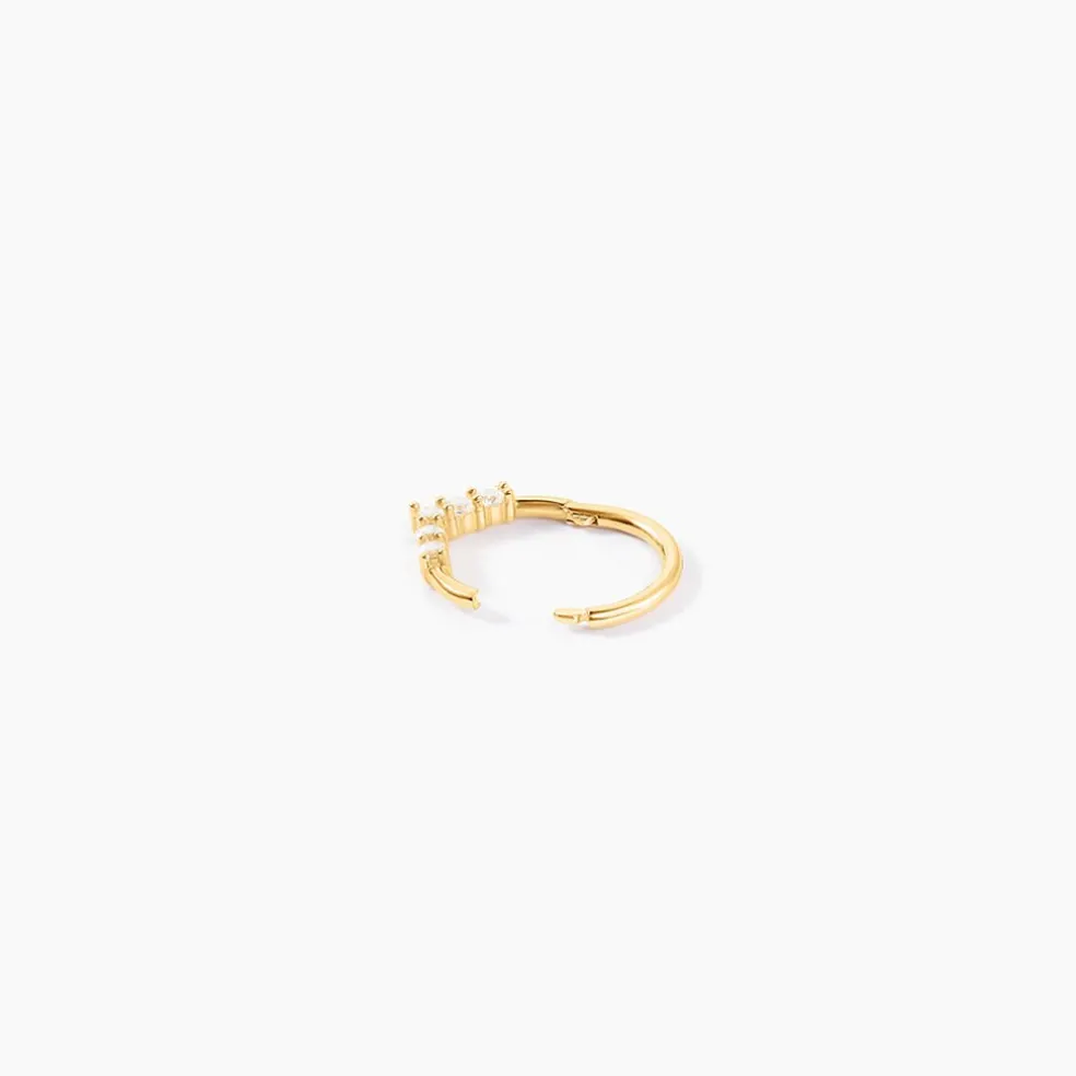 Piercing D'oreille Or Jaune Ailanta Oxydes De Zirconium
