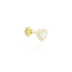 Piercing D'oreille Or Jaune Mirabia Oxydes De Zirconium