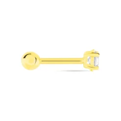 Piercing D'oreilles Joanina Or Jaune Oxyde De Zirconium