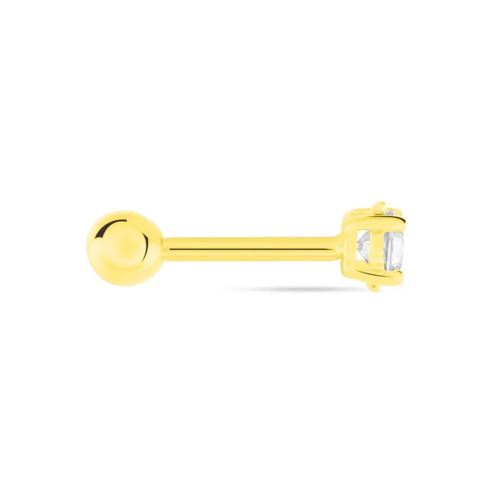Piercing D'oreilles Joanina Or Jaune Oxyde De Zirconium