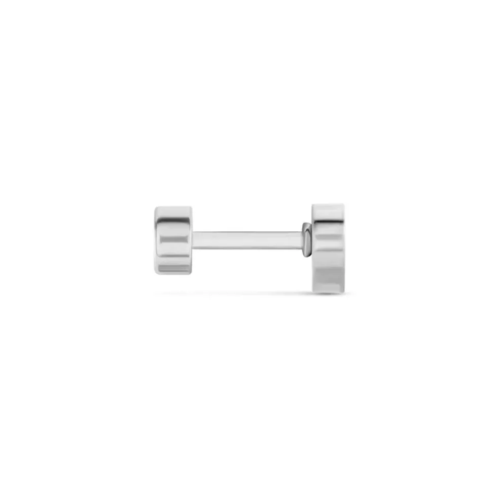 Piercing D'oreilles Unitaire Acier Blanc Coos