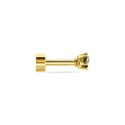 Piercing D'oreilles Unitaire Acier Doré Piia Oxyde De Zirconium