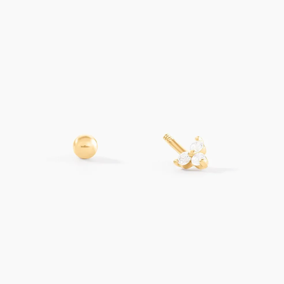 Piercing Filib Or Jaune Oxyde De Zirconium