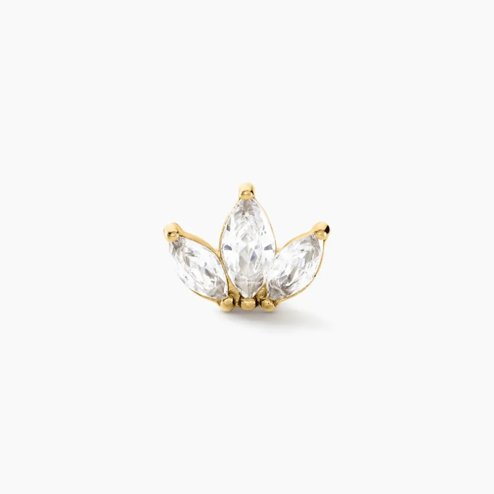 Piercing Gandie Acier Jaune Oxyde De Zirconium