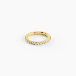 Piercing Maarta Titane Doré Oxyde De Zirconium