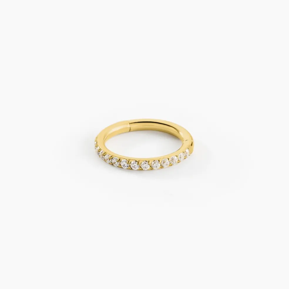 Piercing Maarta Titane Doré Oxyde De Zirconium
