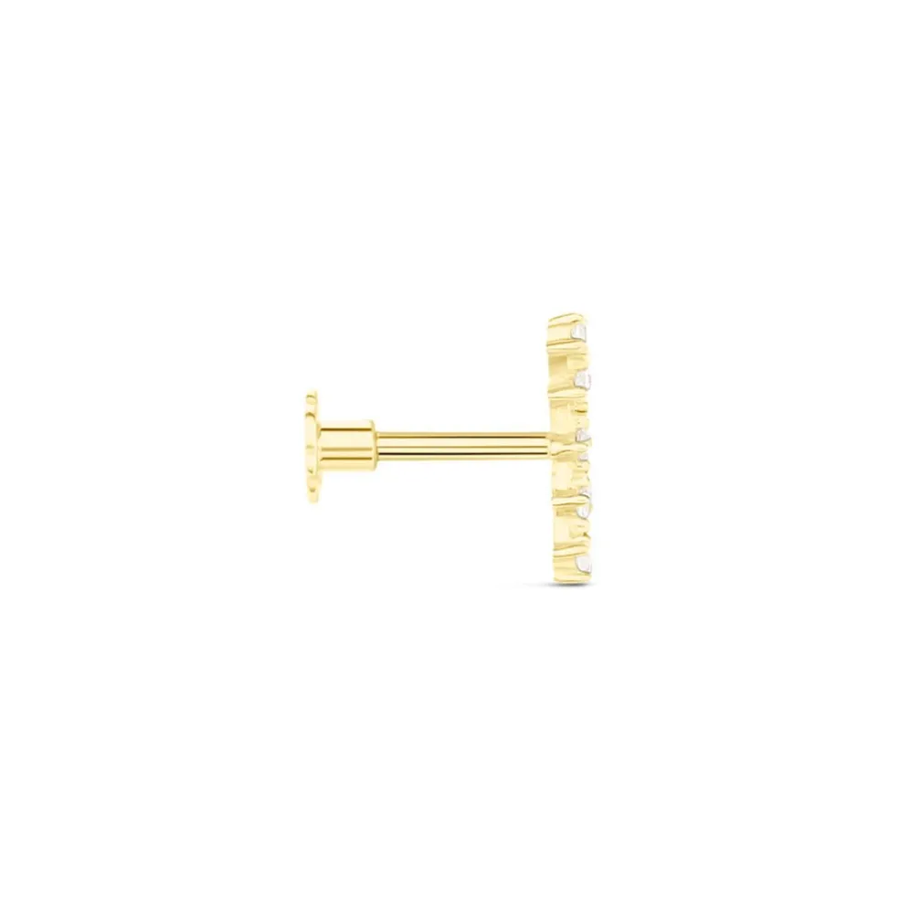 Piercing Mave Or Jaune Oxyde De Zirconium