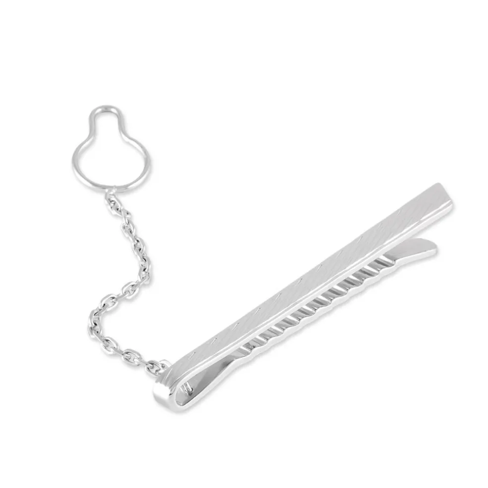 Pince Cravate Devi Argent Blanc