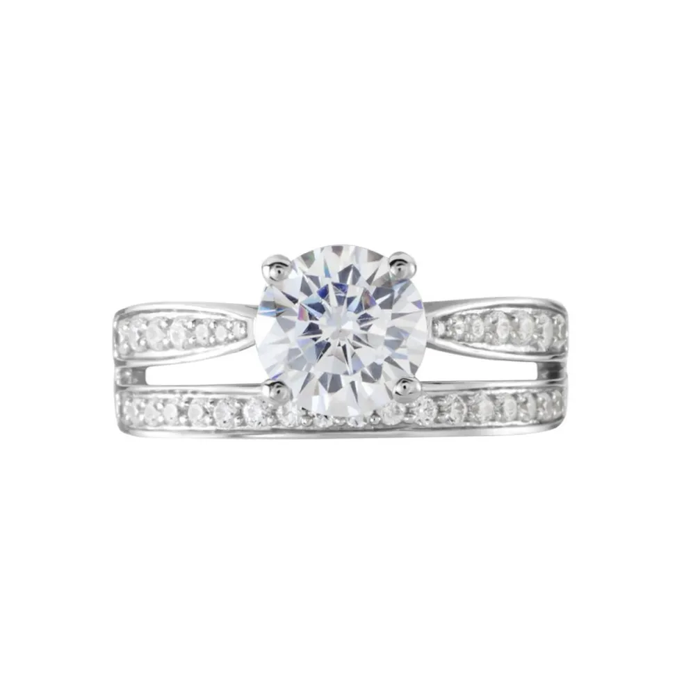 Solitaire Aarone Or Blanc Oxyde