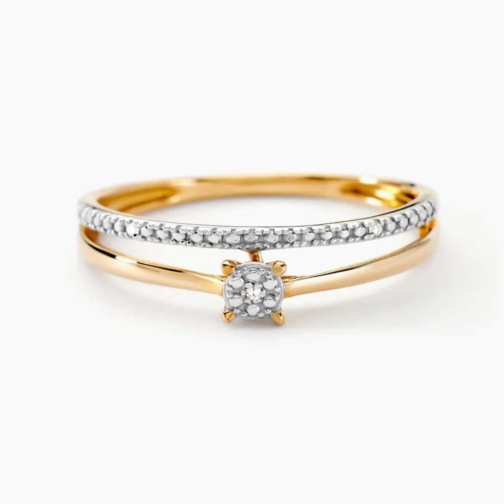 Solitaire Accompagne Marjani Or Jaune Diamant